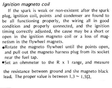 ke100 magneto coil test