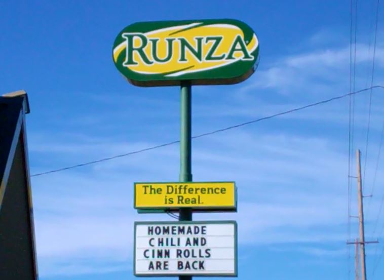 Runza sign