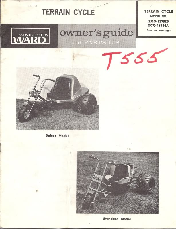 Montgomery Ward Terrain Cycle T555 manual