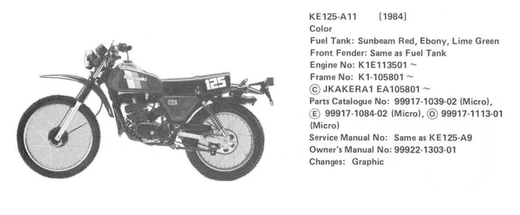 kawasaki KE125 1984