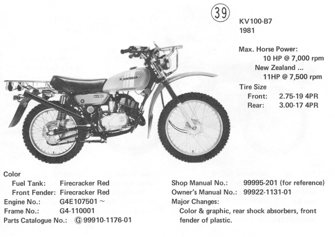 kawasaki KV100 1981 agi bike