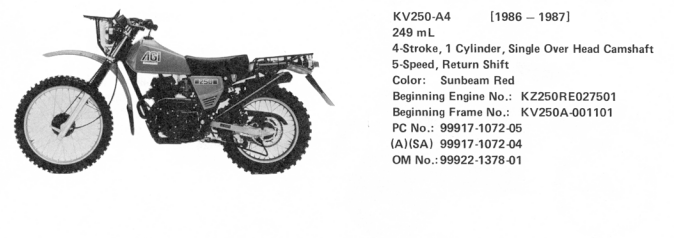 kawasaki KV175 agi bike