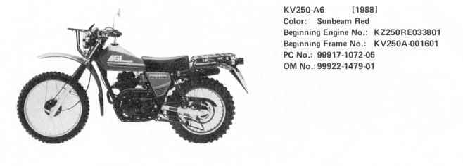 Kawasaki KV250 agi bike