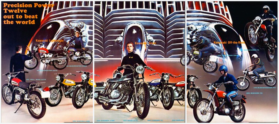 1970 Kawasaki model lineup