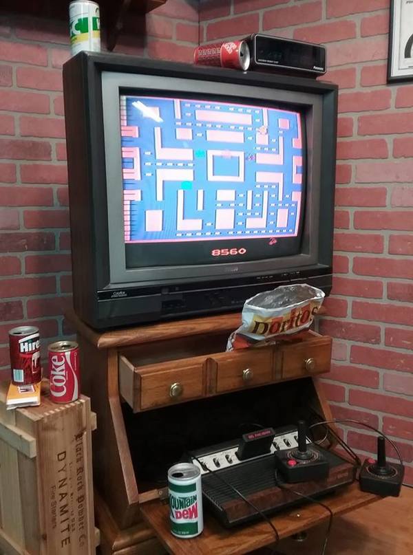 80s Atari VCS 2600 living room