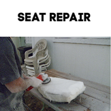 vintage motorcycle seat repair