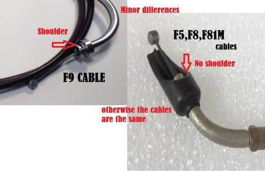 Kawasaki F5 & F9 throttle cable