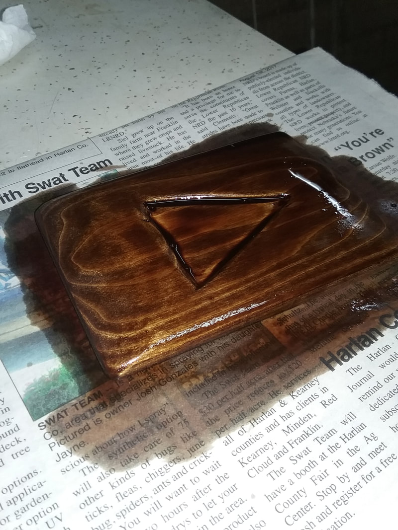 Wood Youtube play button